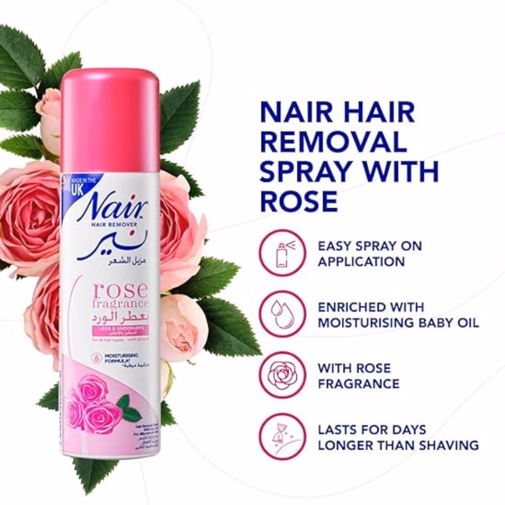 Nair Hair Removal Spray with Rose Fragrance 2