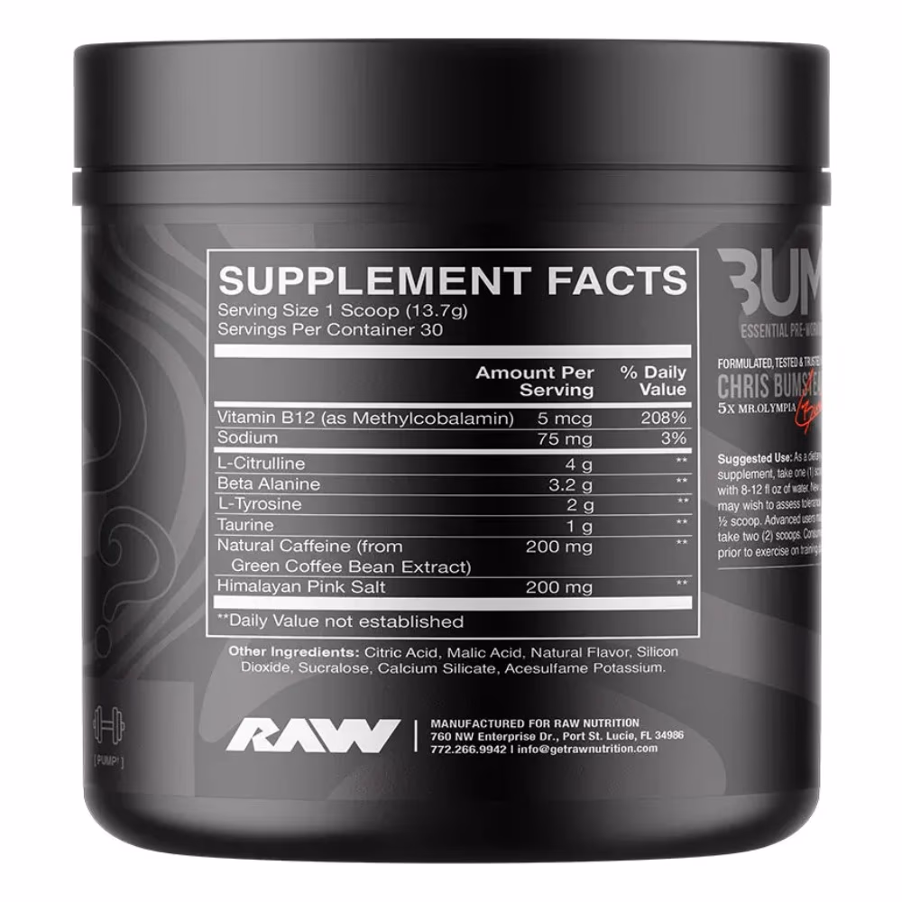 Raw Bum Essential Pre Workout Mystery Flavor 405g 2