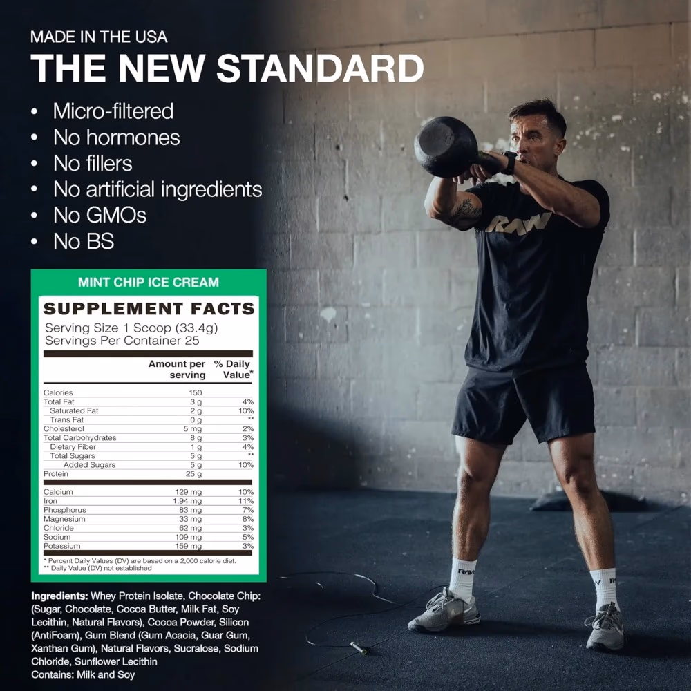 Raw Cbum Itholate Protein Mint Chip Ice 835Gm 3