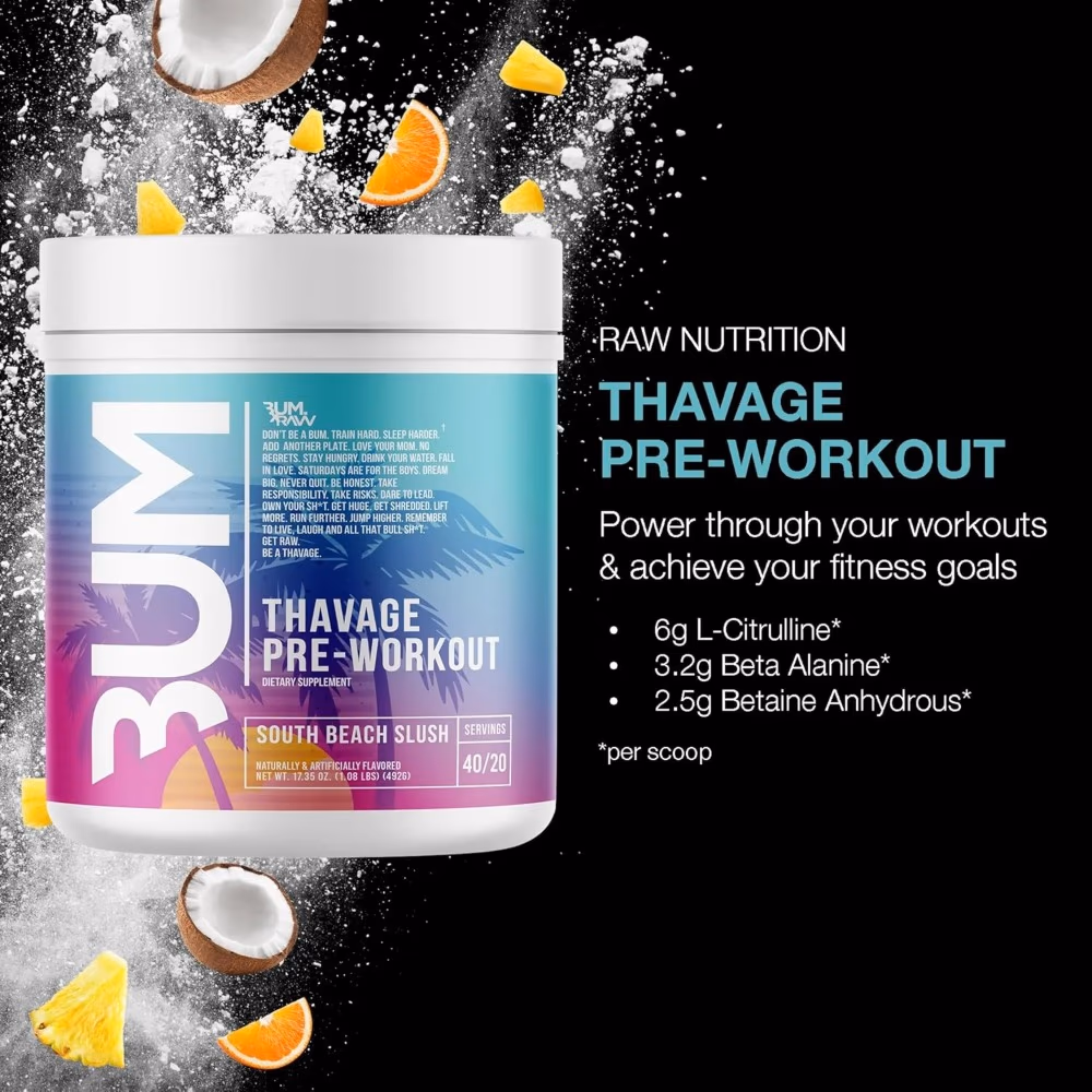 Raw Cbum Thavage Pre Work Out Beach Slush 492Gm 2