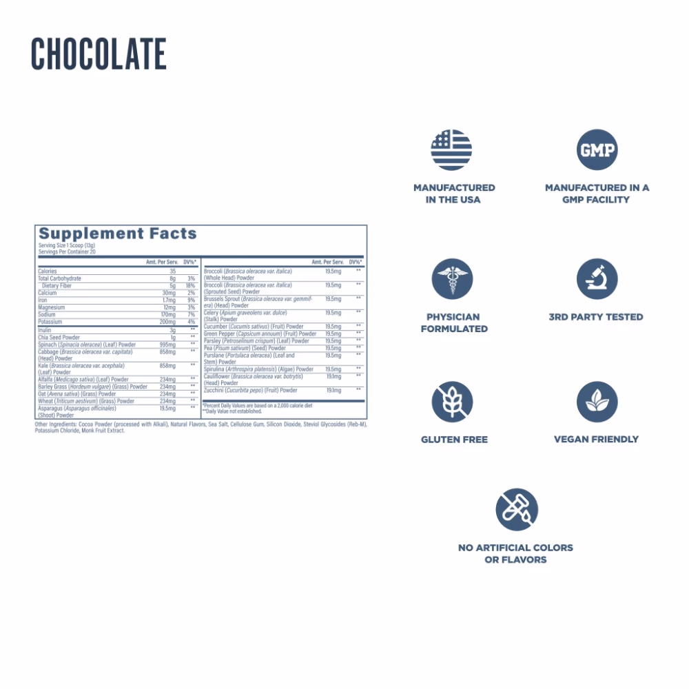 Revive Daily Greens Powder Chocolate 260gm 5