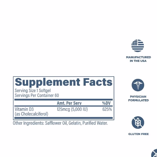 Revive Vitamin D3 125mcg - 60 Capsules 3