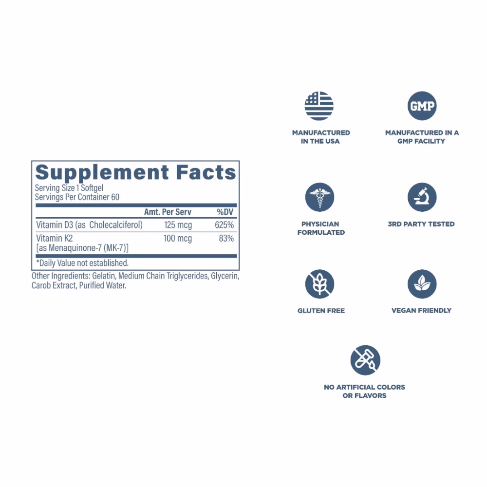 Revive Vitamin K2 & D3 60 Capsules 5