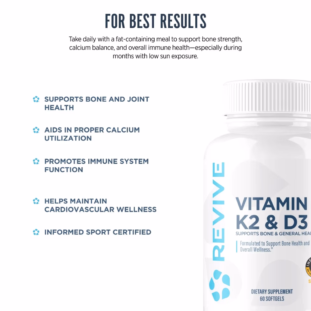 Revive Vitamin K2 & D3 60 Capsules 3