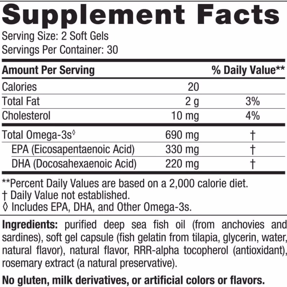 Nordic Omega 3 690mg 60 Softgels 2