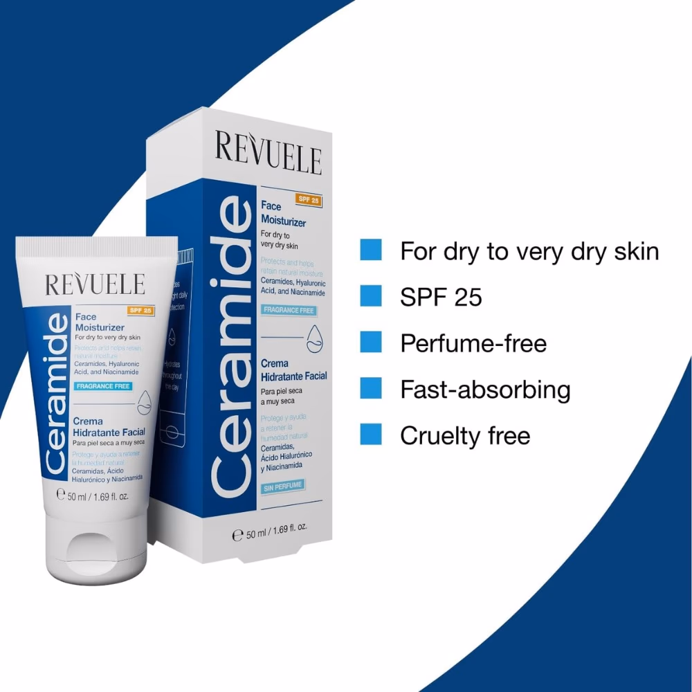 Revuele Ceramide Face Moisturizer SPF25 50ml 4