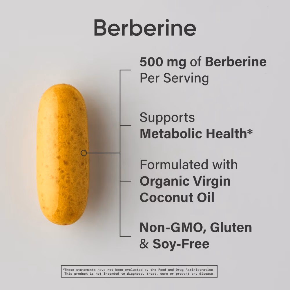 Sports Research Berberine 500mg with Coconut Oil 90 Softgels  3