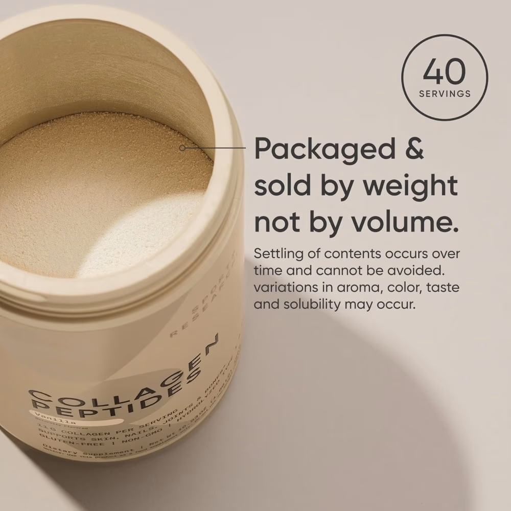 Sports Research Collagen Peptides 480g Vanilla 3