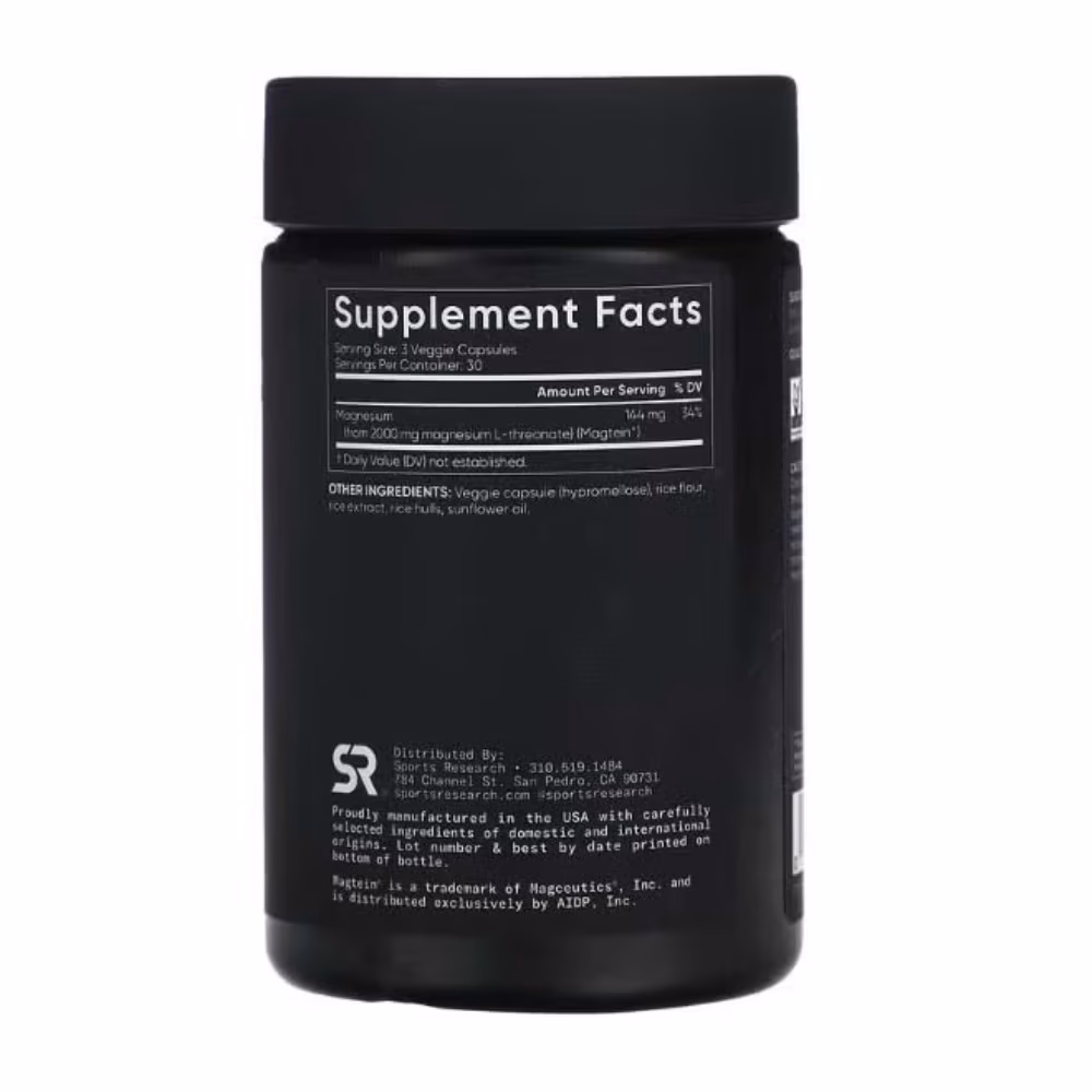 Sports Research Mag LT 2000mg Veggie Capsules 90s 2