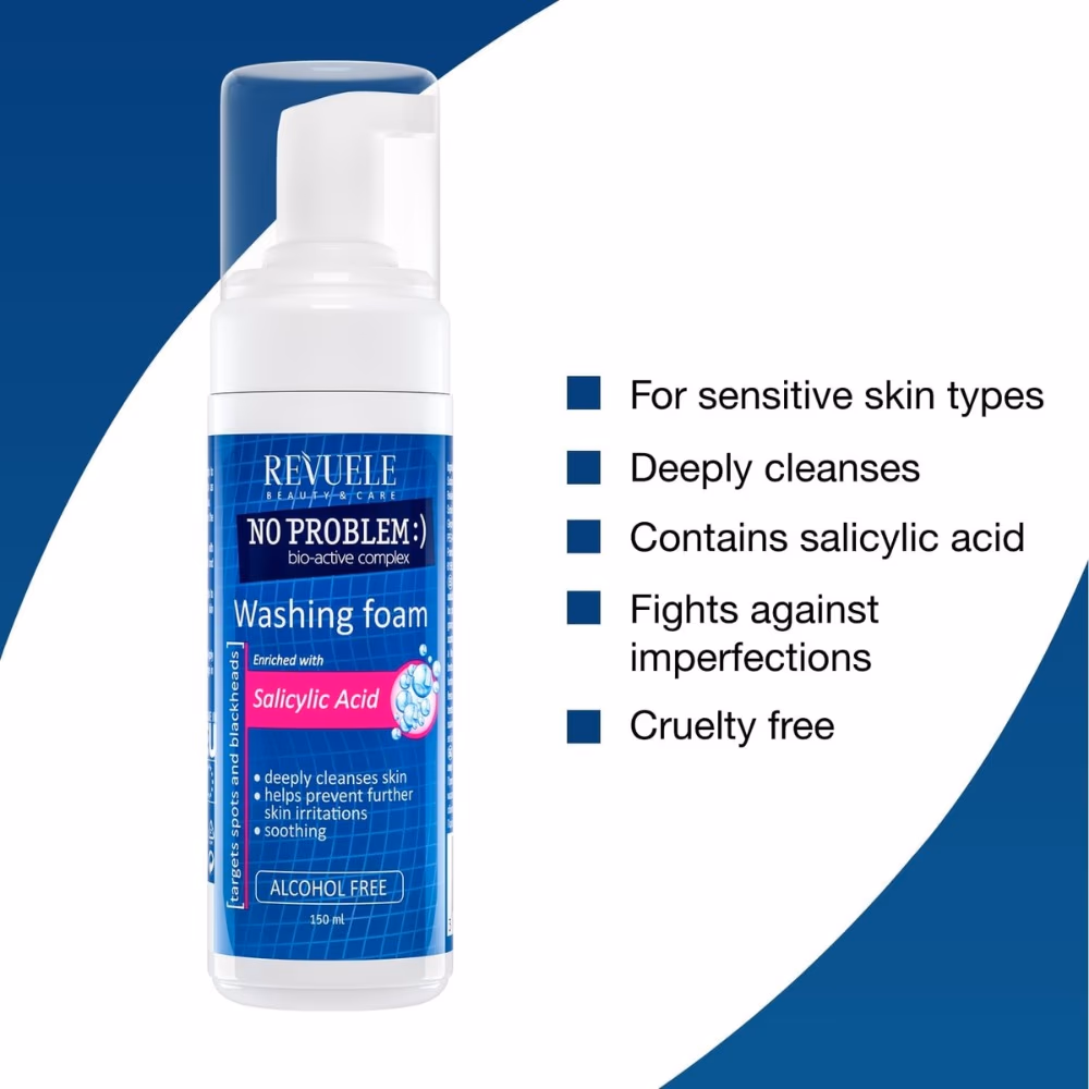 Revuele No Problem Washing Foam with Salicylic Acid 150ml 3