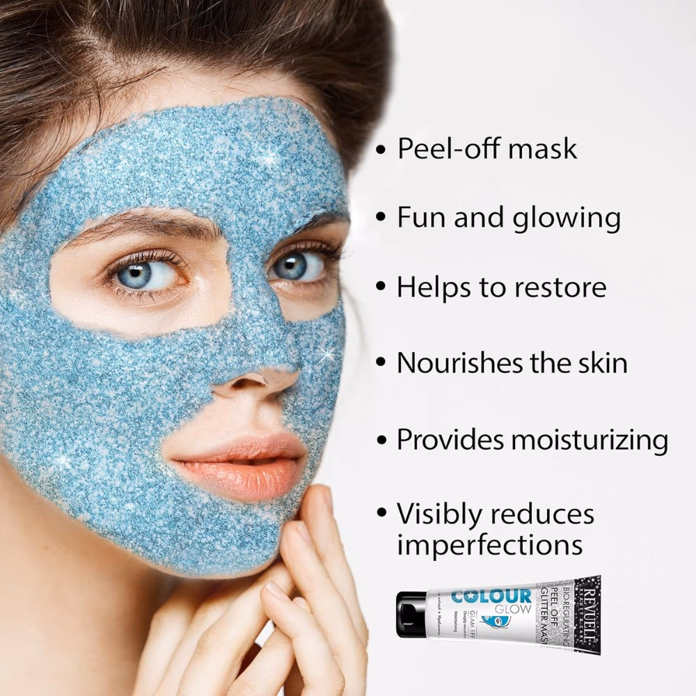 Revuele Peel Off Glitter Mask  Algae extracts + Hyaluronic Acid 80Ml 5