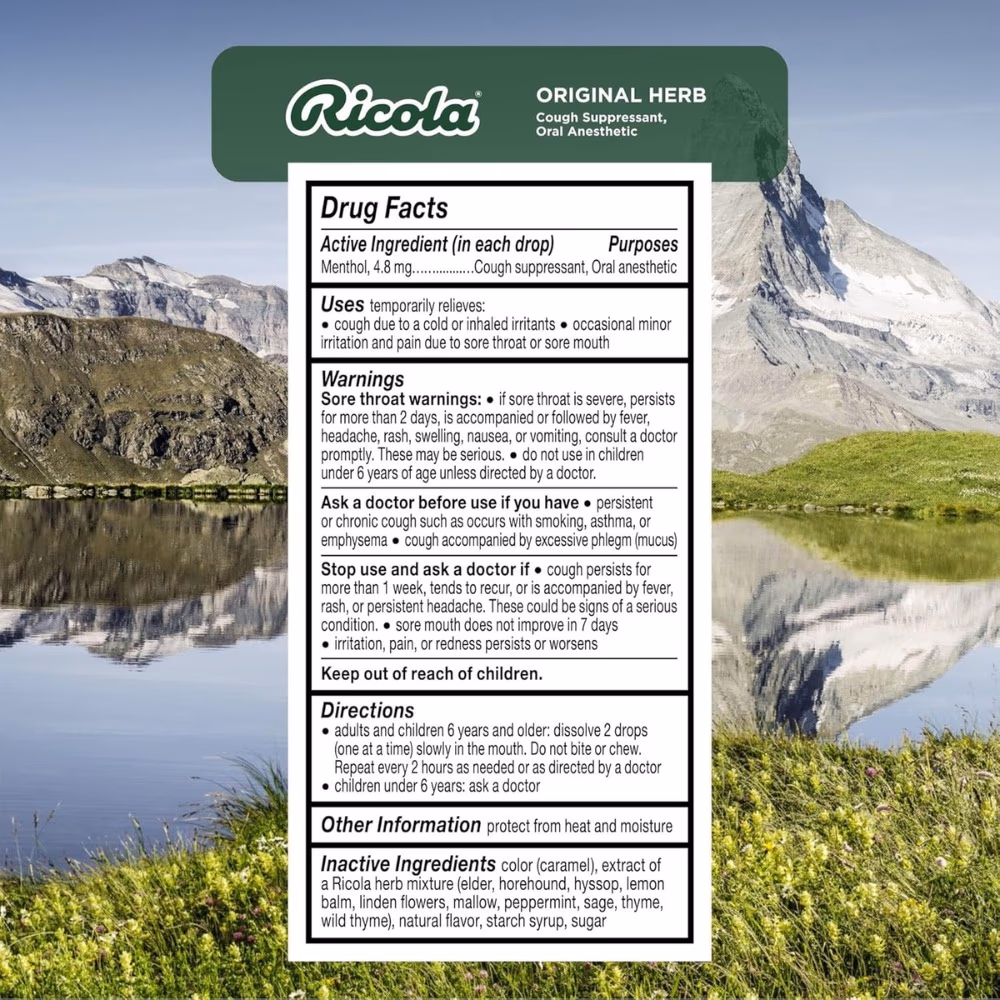 Ricola Original Herb Cough Drops 21s 3