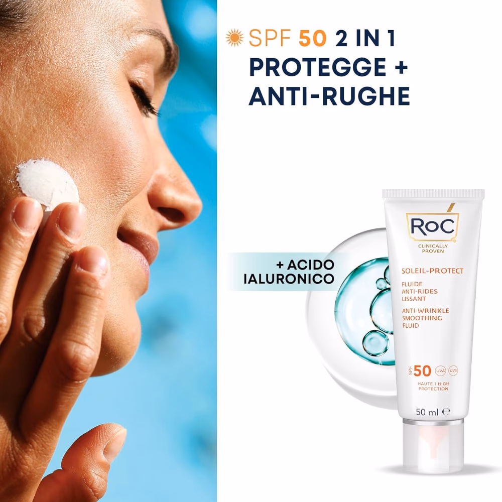 RoC SPF 50 Anti-Wrinkle Smoothing Fluid Cream 50ml 2