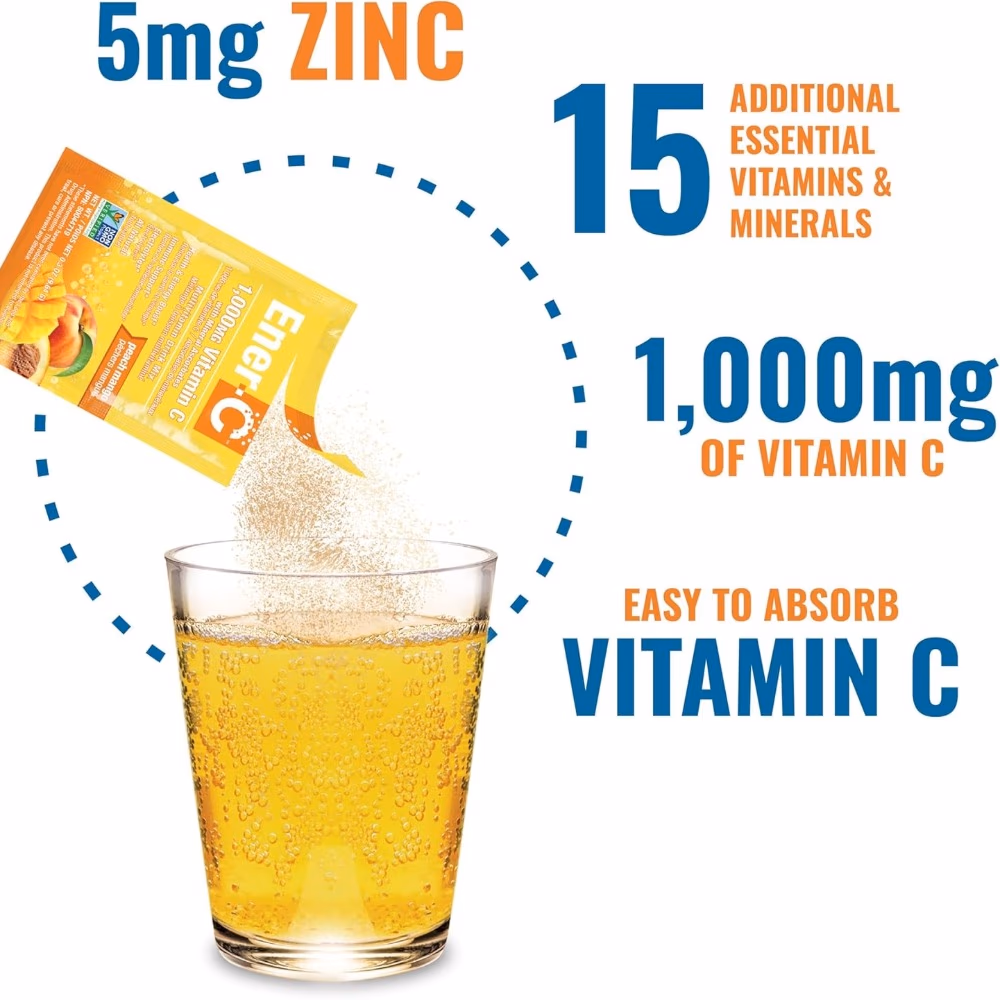 Ener-C Vitamin C 1000mg Peach Mango -30s 5