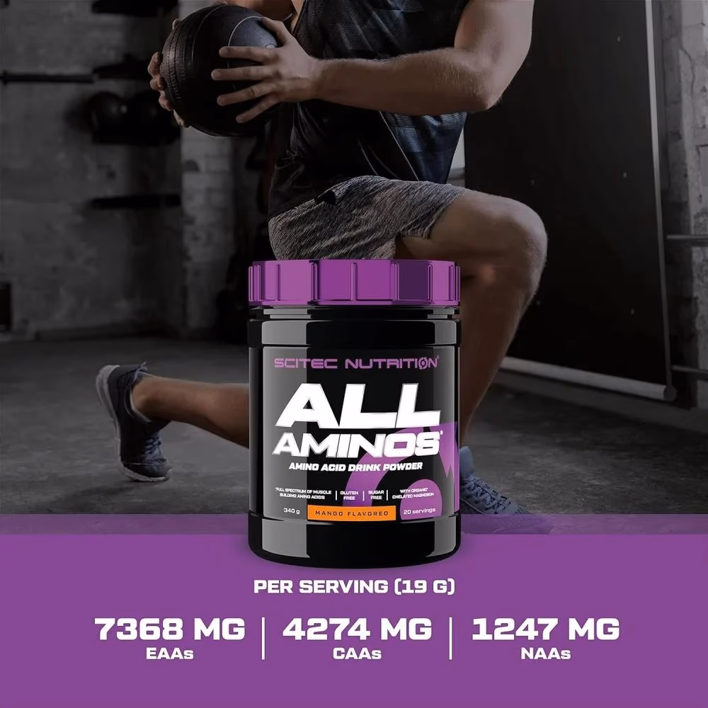 Scitec Nutrition All Amino Powder – Mango – 340g | Complete Amino Acid Formula for Muscle Recovery & Performance 4