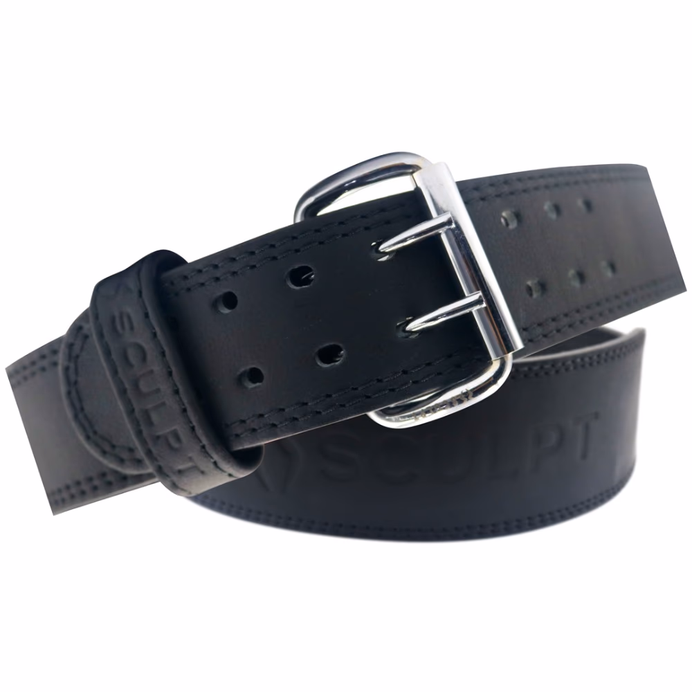 Sculpt Leather Belt Black Large 2