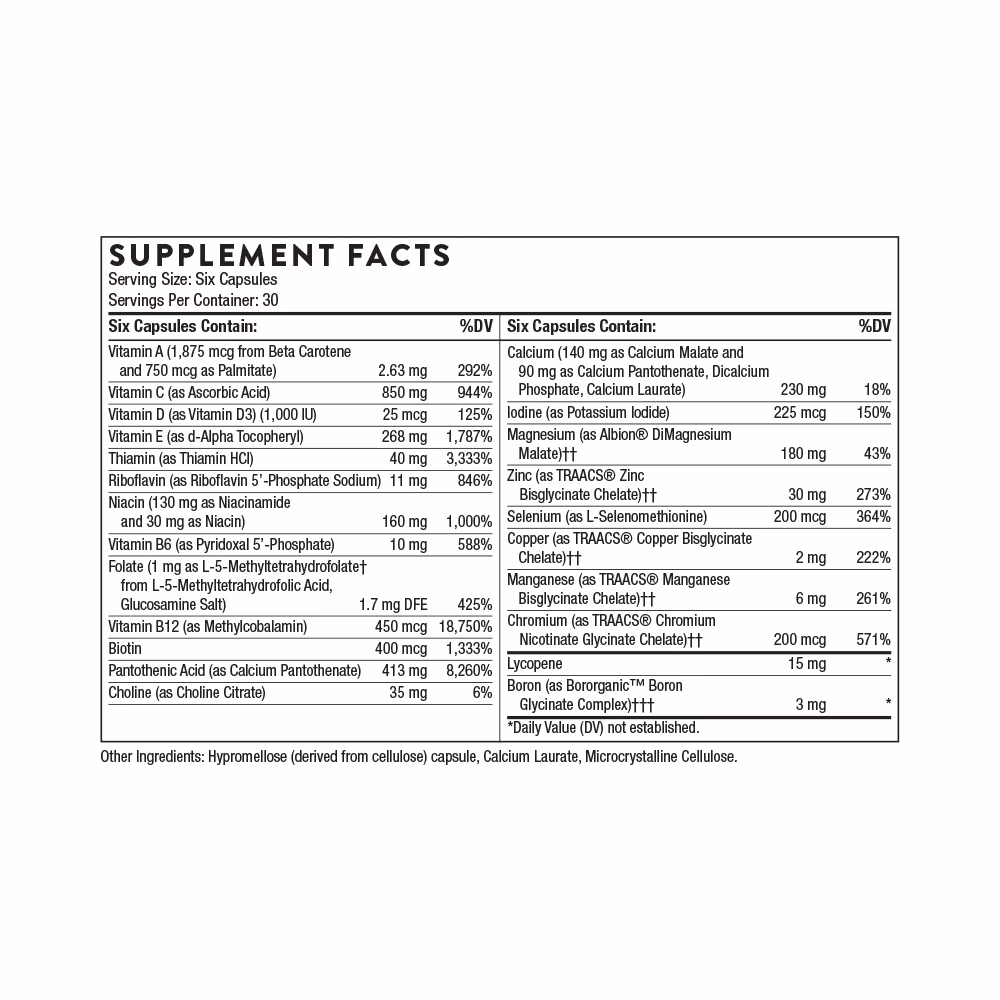 Thorne Men's Multi 50+ – 180 Capsules 5