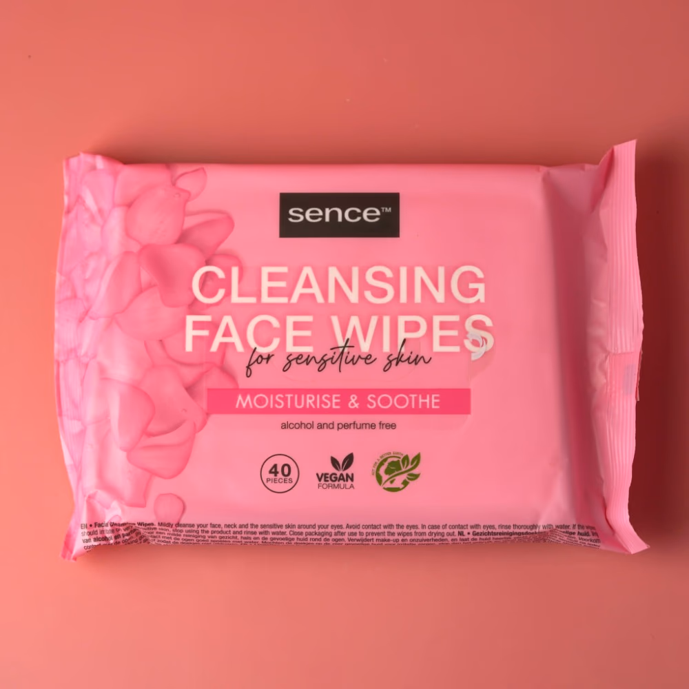 Sence Cleansing Face Wipes Sensitive Skin – 20 Wipes | Gentle Makeup Remover & Daily Facial Cleansing Wipes 3
