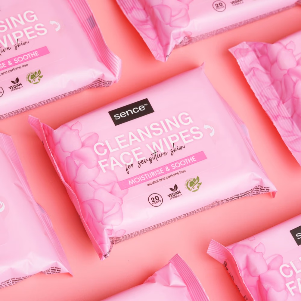Sence Cleansing Face Wipes Sensitive Skin – 20 Wipes | Gentle Makeup Remover & Daily Facial Cleansing Wipes 2