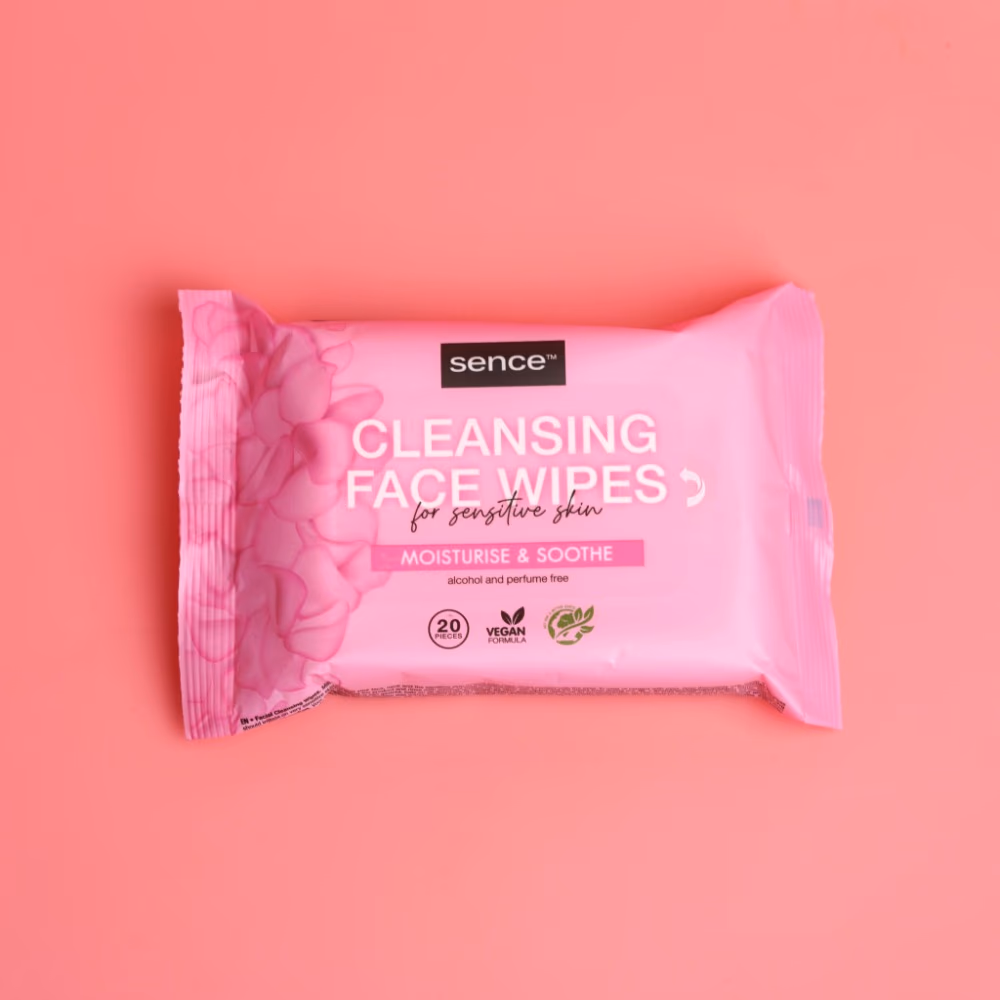 Sence Cleansing Face Wipes Sensitive Skin – 20 Wipes | Gentle Makeup Remover & Daily Facial Cleansing Wipes 5