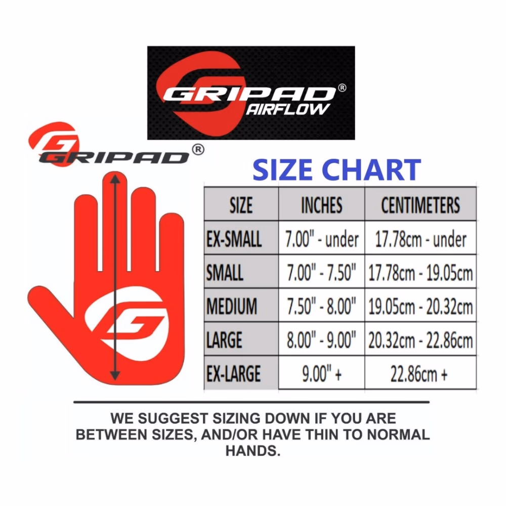 Gripad Airflow Gloves - Black and Yellow- Extra Large 3