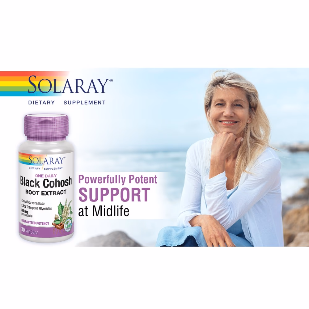 Solaray Black Cohosh 80mg 30 Veg Capsules 3