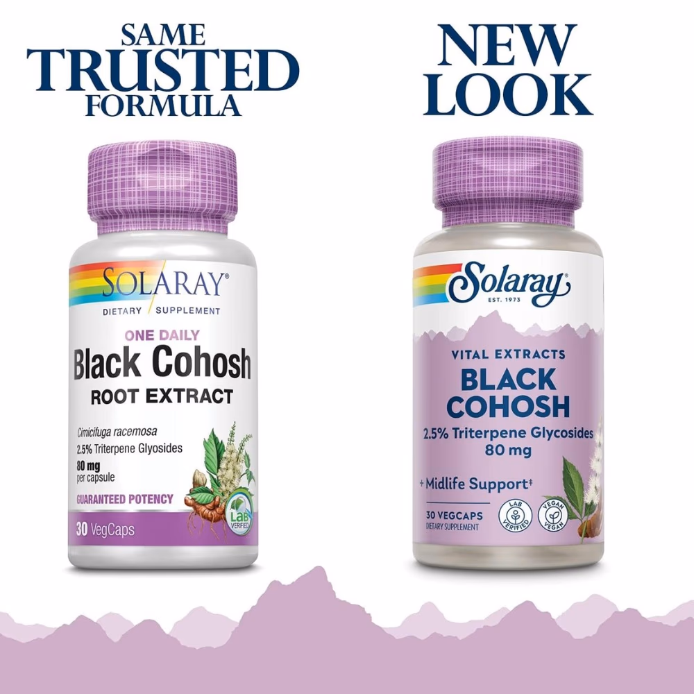 Solaray Black Cohosh 80mg 30 Veg Capsules 2