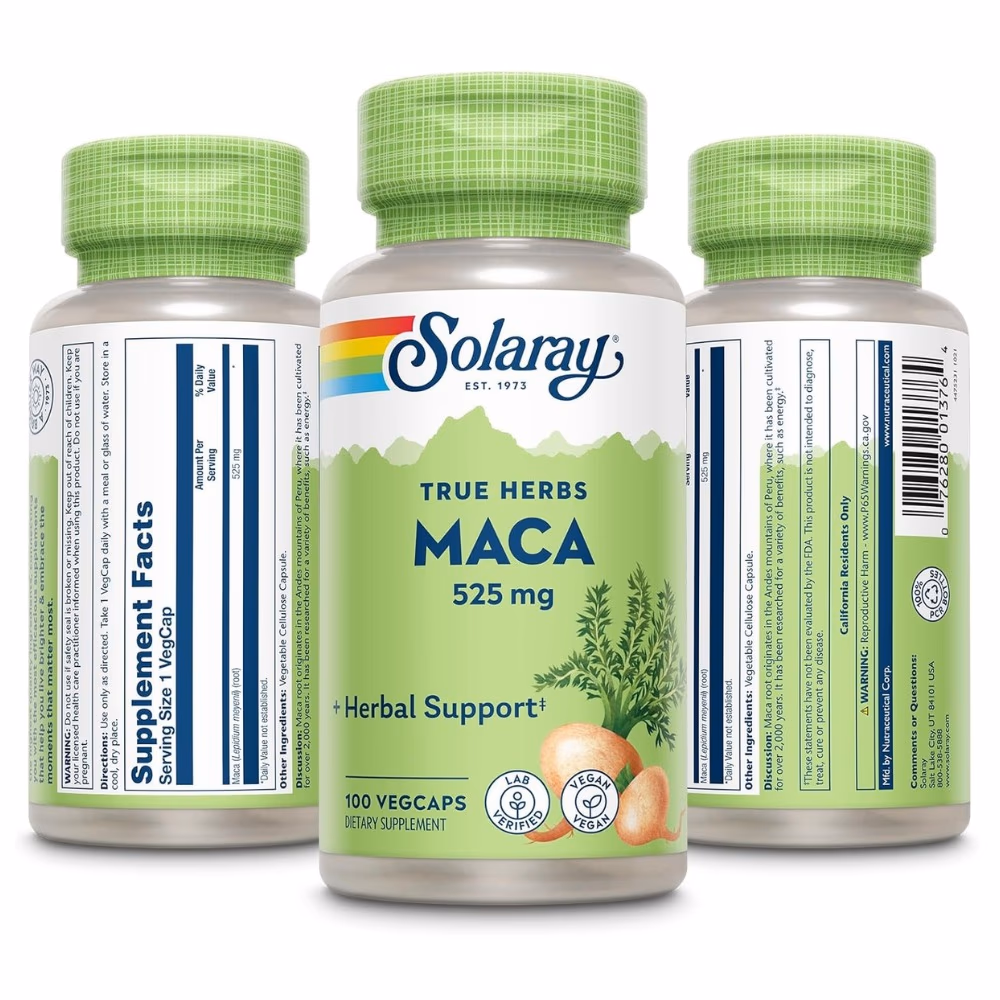 Solaray Maca 525mg 100 Veg Caps 2