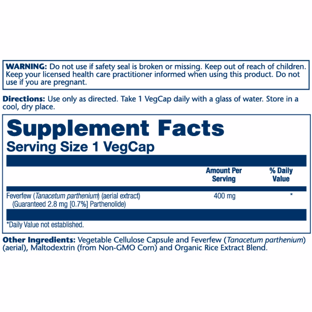 Solaray Migragard 400mg 60 Veg Capsules 3