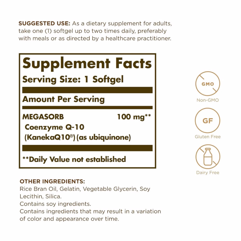 Solgar Megasorb CoQ-10 100mg 60 Softgels 2