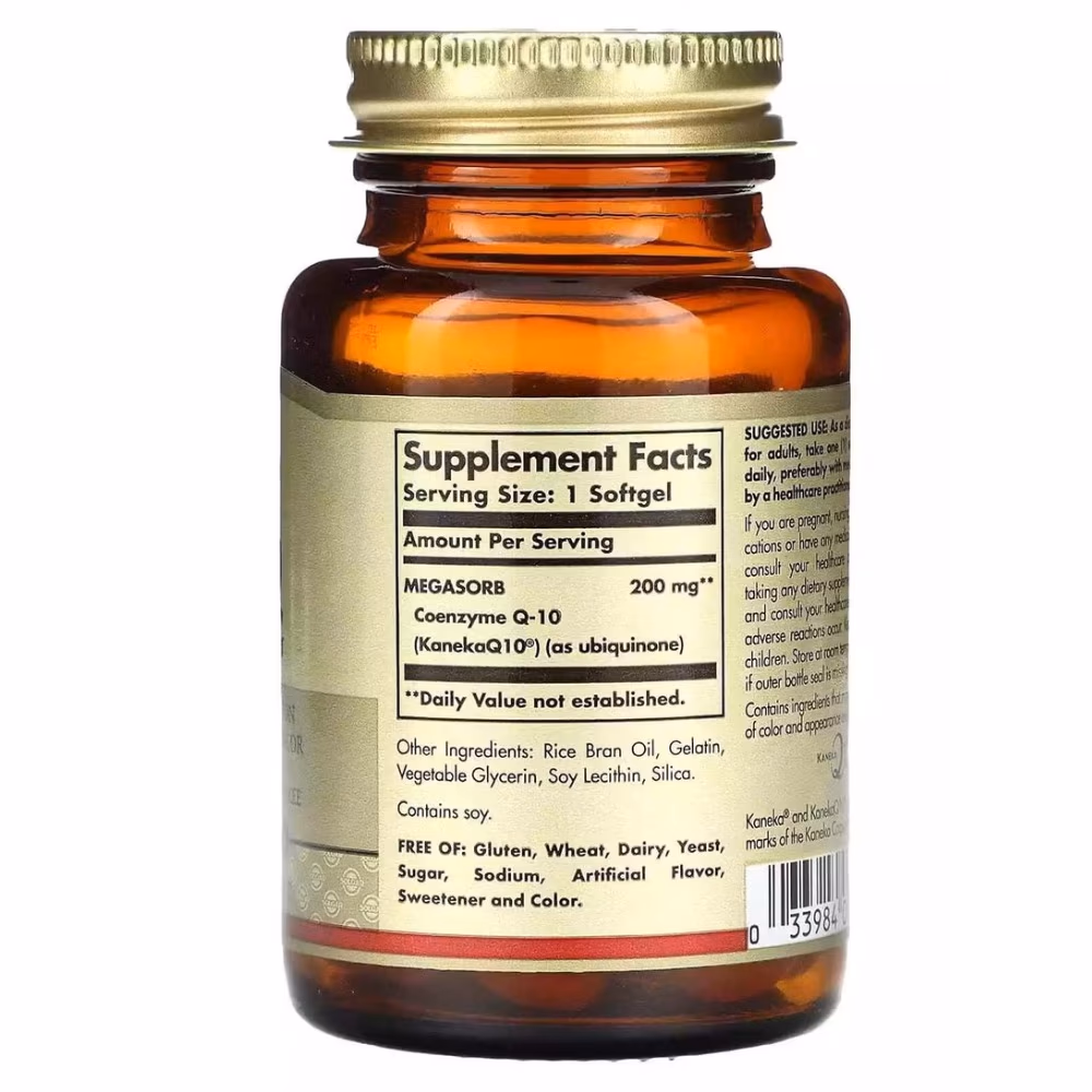 Solgar Megasorb CoQ-10 200mg 30 Softgels 2