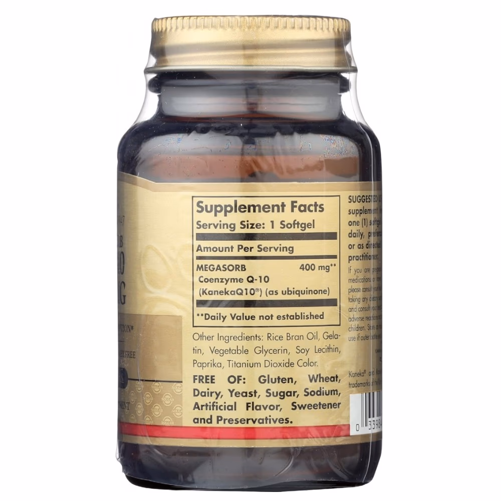 Solgar Megasorb CoQ-10 400mg 30 Softgels 3