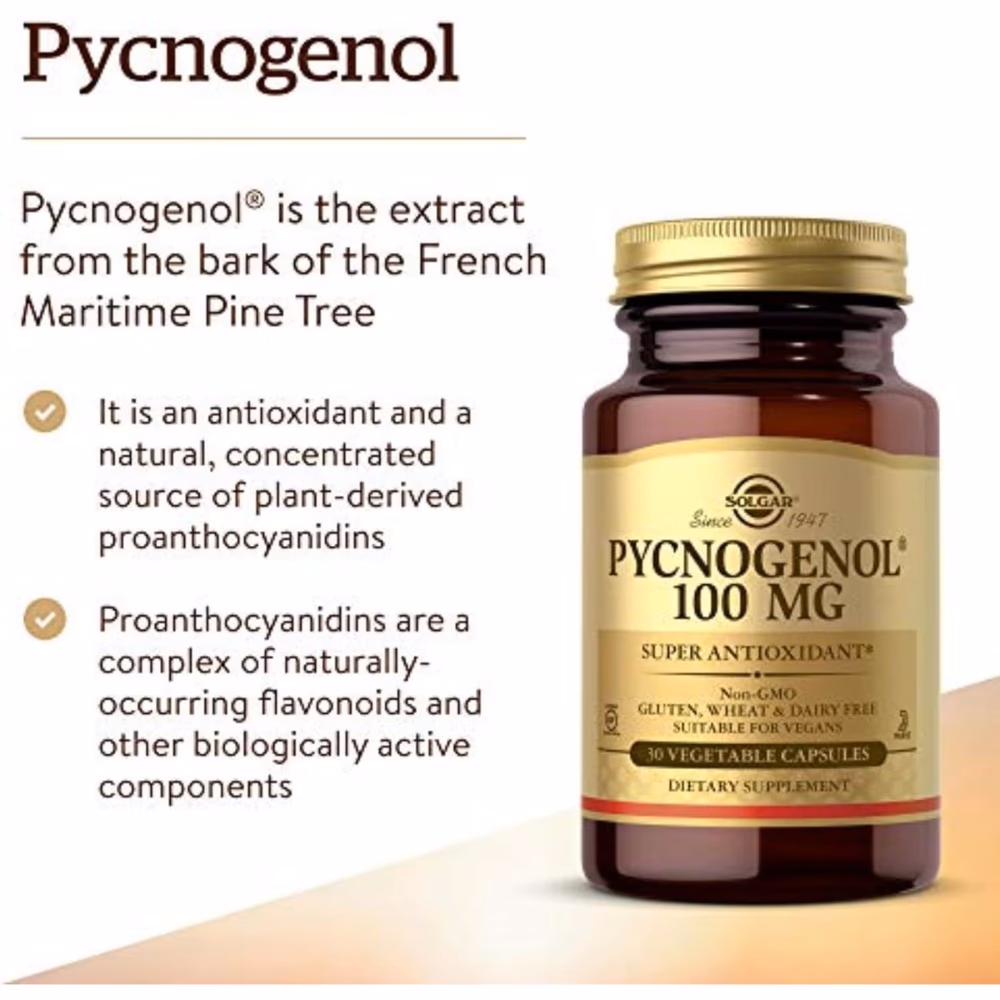 Solgar Pycnogenol 100mg 30 Capsules 3
