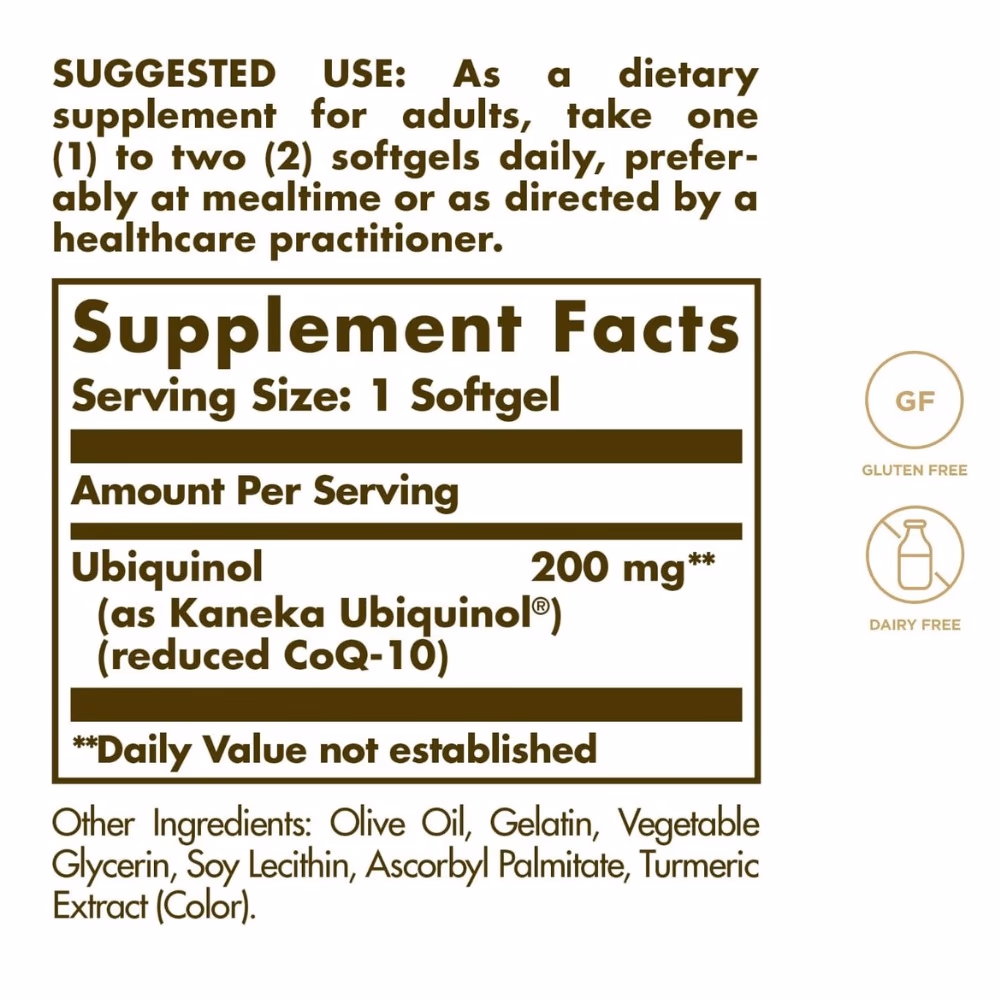 Solgar Ubiquinol 200mg 30 Softgels 2