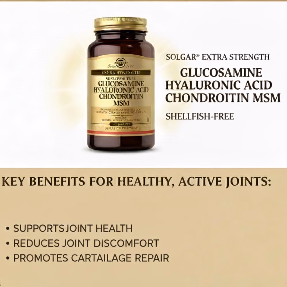 Solgar Glucosamine Hyaluronic Acid Chondroitin + MSM 120 Tablets 2