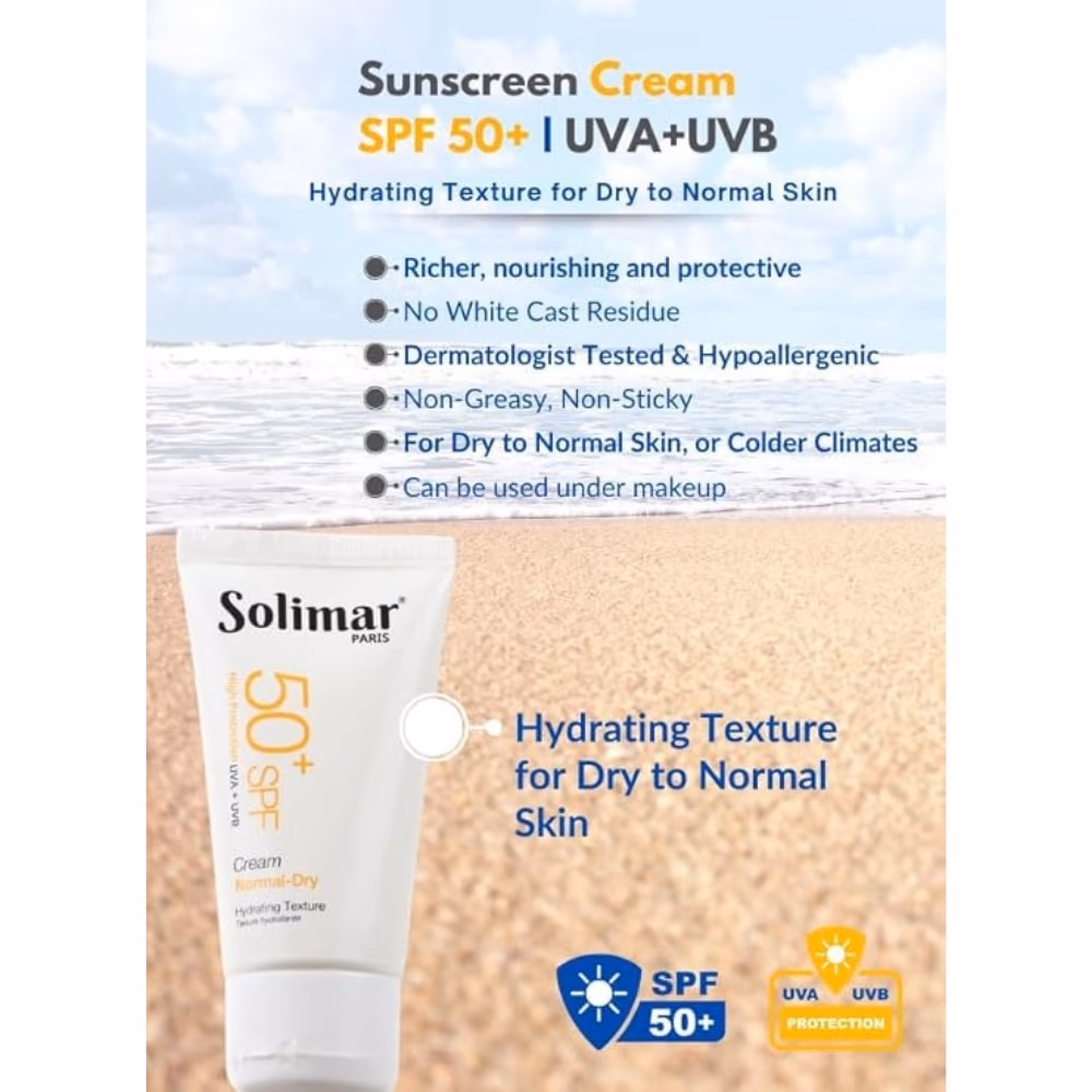 Solimar SPF 50+ Cream for Normal & Dry Skin 50ml 2