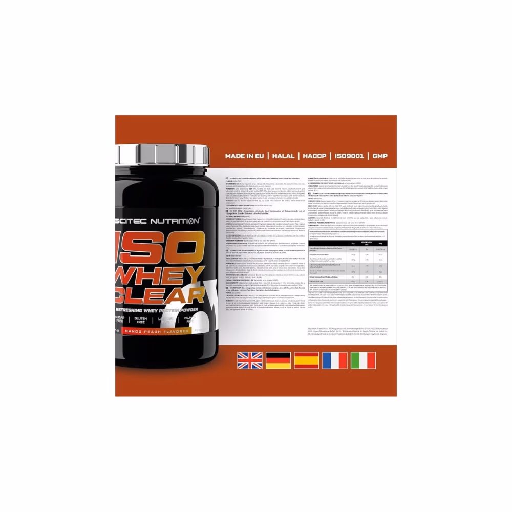 Scitec Iso Clear Protein Mango Peach 1025g 2