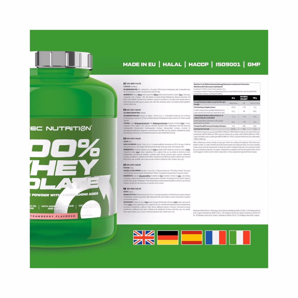 Scitec Whey Isolate Strawberry 2000g 2