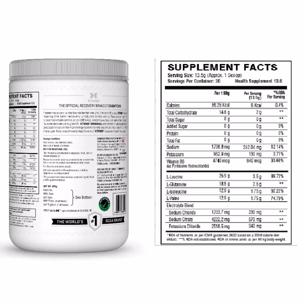 Scivation Xtend Original BCAA Fruit Punch Flavour - 30 Serving 2