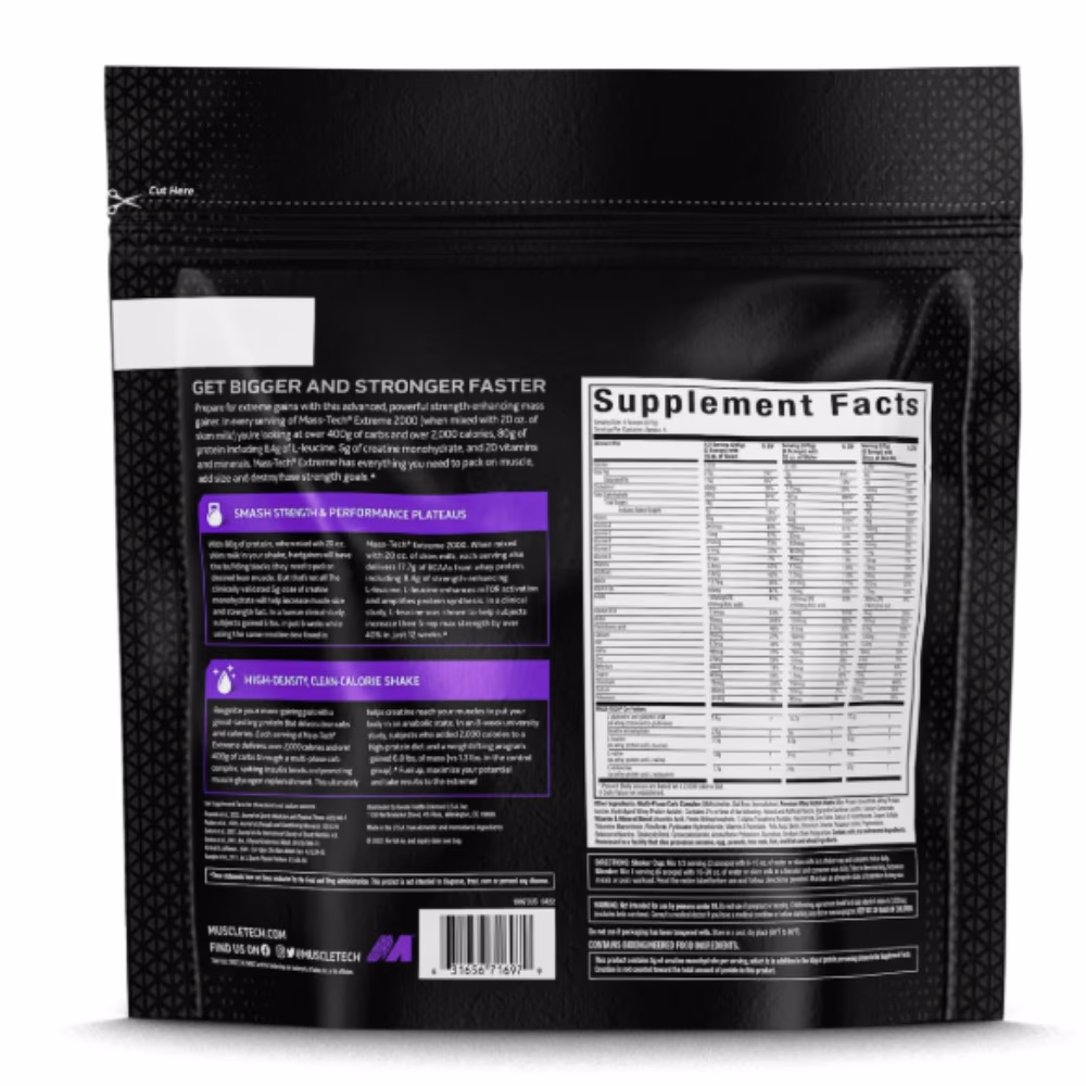 MuscleTech Mass Tech Extreme 2000 - Vanilla(6lbs) 2
