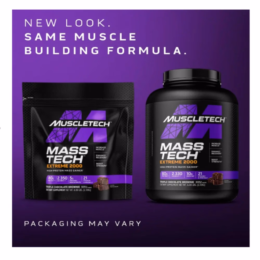 MuscleTech Mass Tech Extreme 2000 - Triple Chocolate Brownie (6lbs) 2