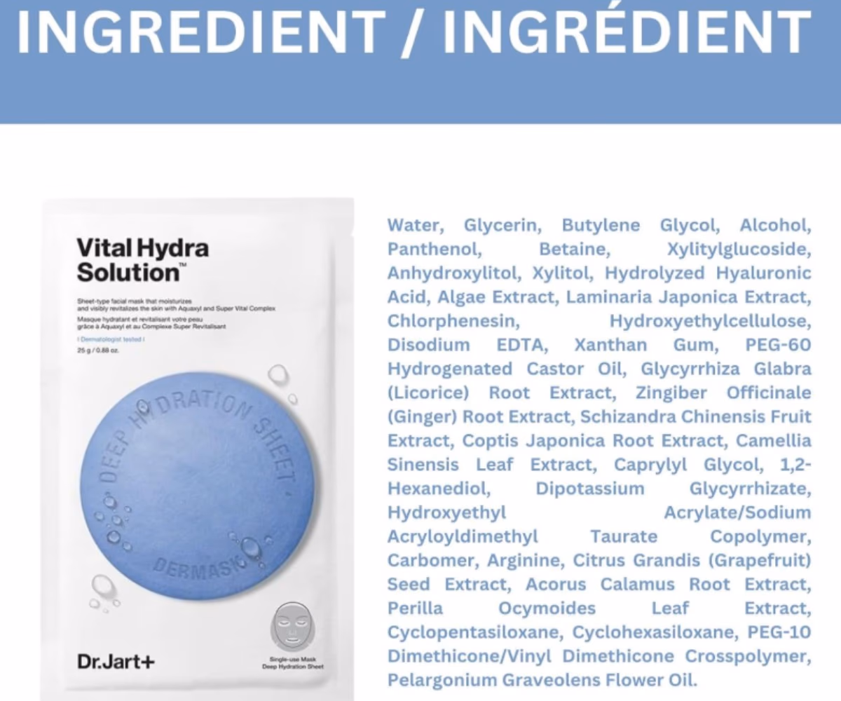 Dr.Jart Vital Hydra Solution Mask 5s 5