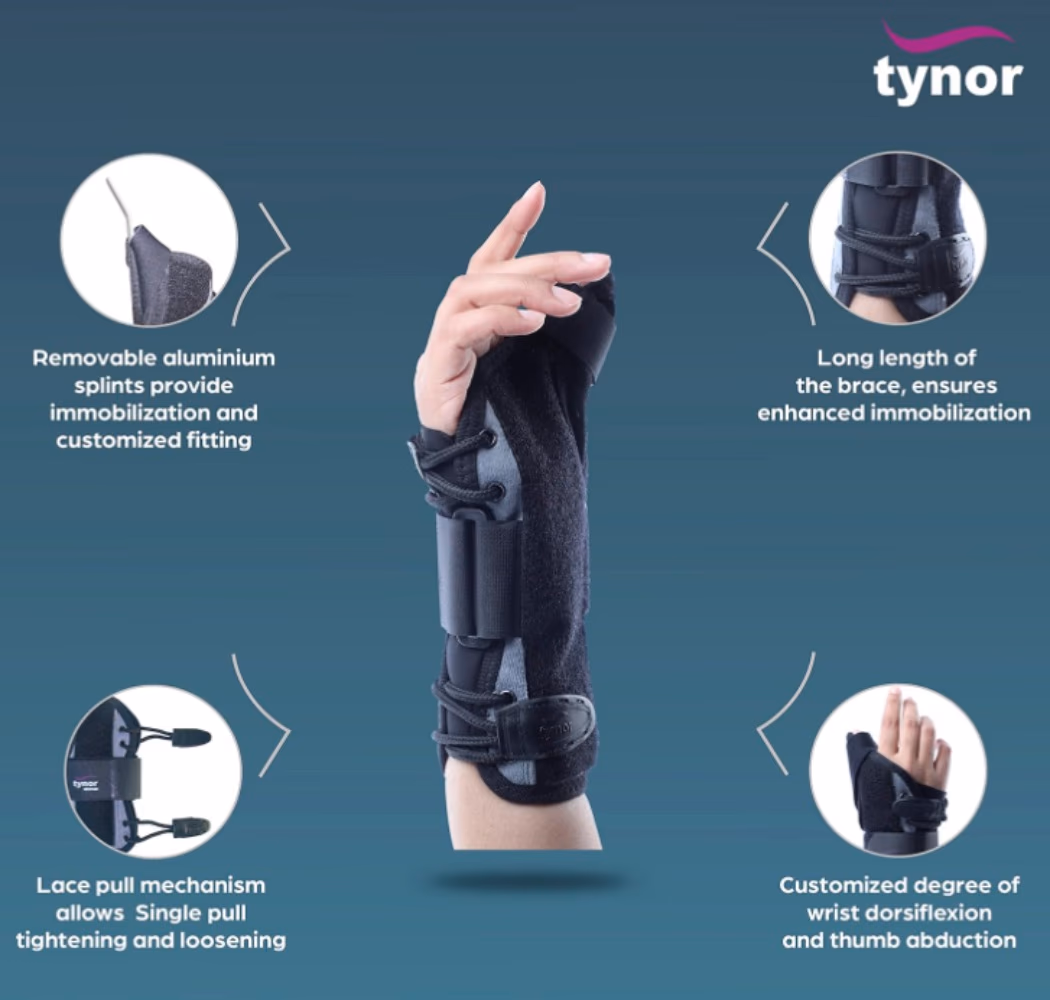 Tynor E44 Wrist Splint With Thumb Support – Size S 2