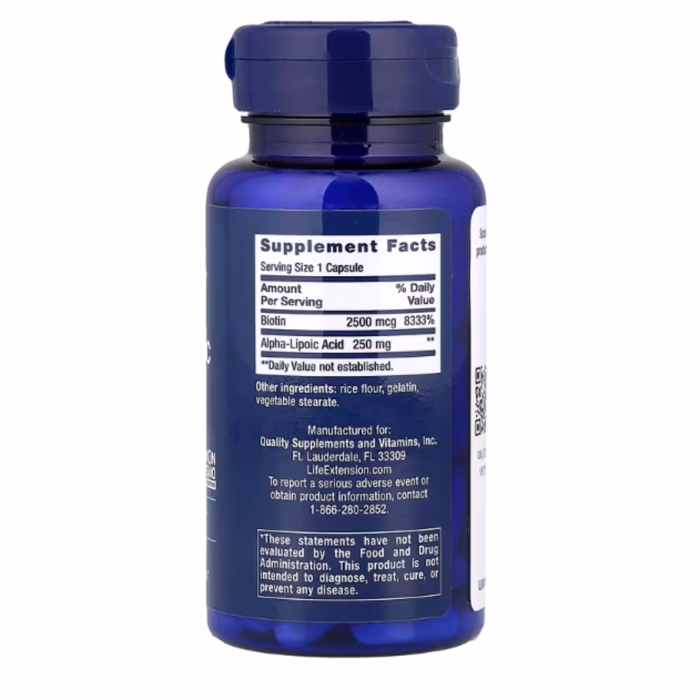 Life Extension Alpha Lipoic Acid Capsules – 60 Capsules 2