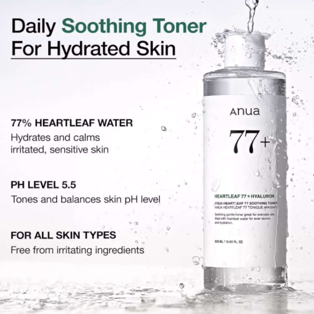 ANUA 77+ Heartleaf Soothing Toner 250ml 3