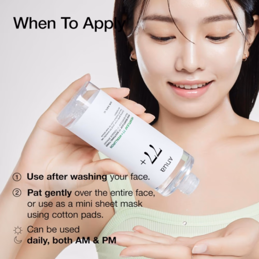 ANUA 77+ Heartleaf Soothing Toner 250ml 4