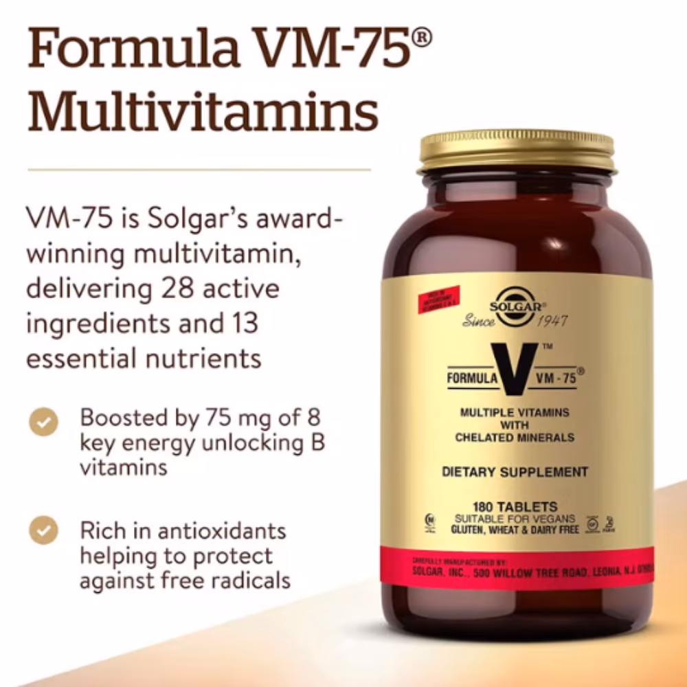 Solgar Formula VM-75 High Potency Multivitamin (180 Tablets) 3