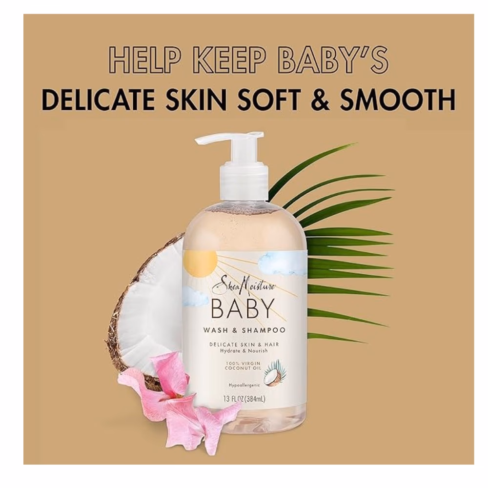 Shea Moisture Baby Virgin Coconut Wash and Shampoo 384ml 4