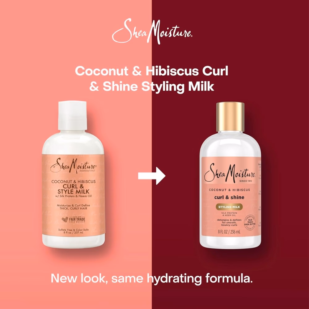 Shea Moisture Coconut & Hibiscus Curl & Shine Milk 237ml 2