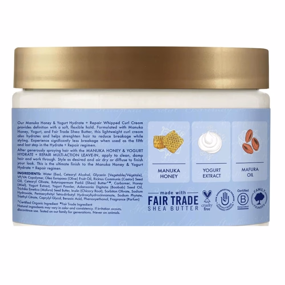 Shea Moisture Hydration Repair Whipped Curl Cream Manuka Honey & Yogurt 326g 2